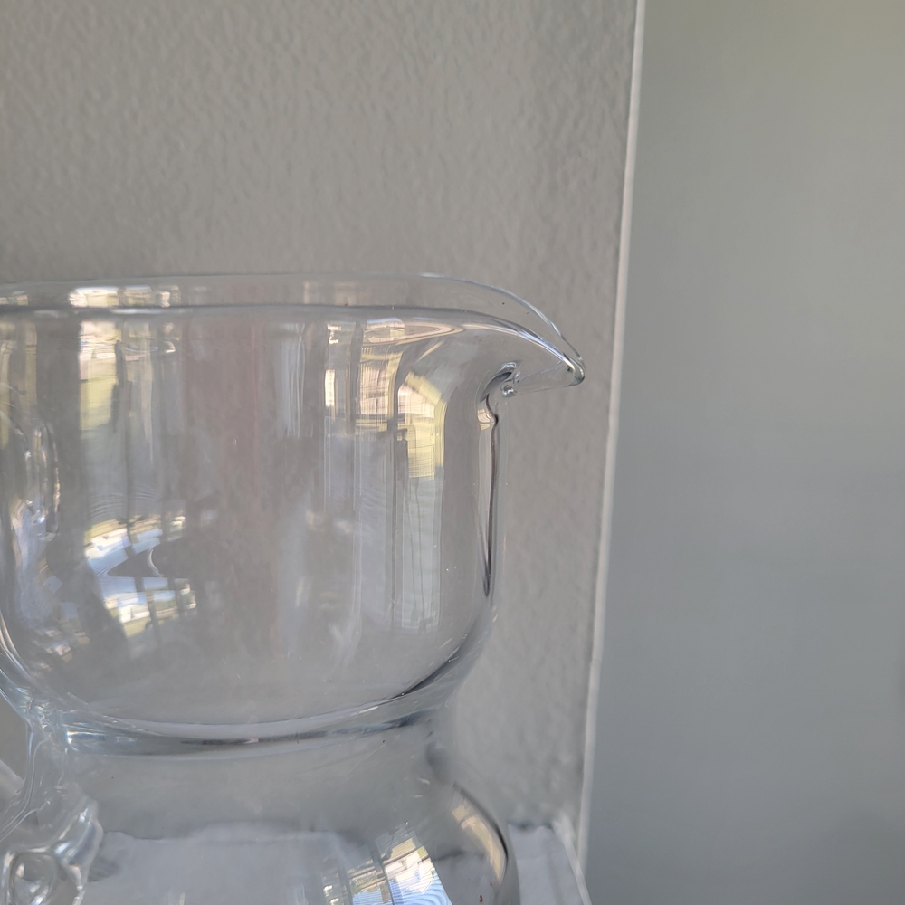 VINTAGE Elegant Clear Glass Watering Pot Vase - Picture 6 of 7